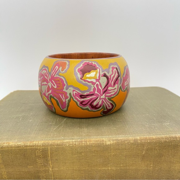 Painted Wood Bangle Bracelet - Picture 11 of 13